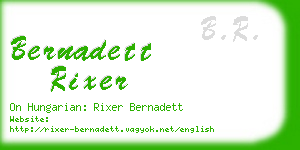 bernadett rixer business card